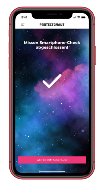 Protectonaut Mission Smartphone Check